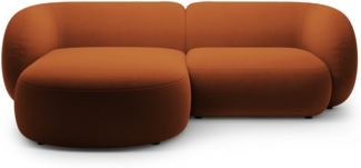 Micadoni Ecksofa Kate 2-Sitzer Links Samt Terrakotta