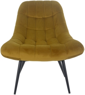 Sessel XXL Samt gelb Relaxsessel Polstersessel Ohrensessel Loungesessel