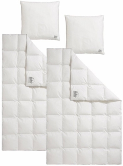RIBECO Bettdecke + Kopfkissen Marie, Bezug: 100% Baumwolle, Mit einer hochbauschigen Füllung und Stickerei!