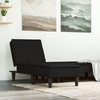 vidaXL Chaiselongue Schwarz Samt 352838