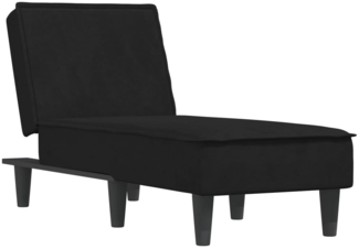 vidaXL Chaiselongue Schwarz Samt 352838