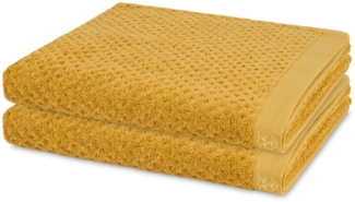 Ross Harmony 2 tlg. Frottier-Set - 2 X Duschtuch (70 X 140cm) - 520 - Senf