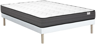 Vente-unique - Komplett-Set - 160 x 200 cm - Bettgestell + Taschenfederkernmatratze - Stärke 20 cm - AMBRACIE von YSMÉE