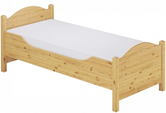 ERST-HOLZ Bett Seniorenbett Massivholzbett Kiefer Höhe Sitzkante 120x200, Kieferfarblos lackiert