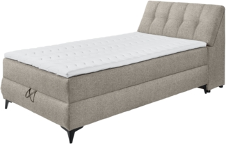 Boxbett >ATLANTIS 6< 120x200 cm Liegefläche, Bezug sand - 125x102x240cm (BxHxT)