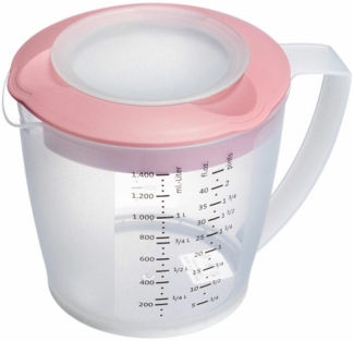 Westmark Rührbecher mit Deckel Helena 1,4 L rosa
