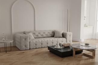 Sofa Designersofa CHANTAL 3-Sitzer in Stoff Opera Velvet Cream