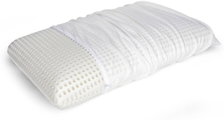 Dmora Kopfkissen Basilico, Bettkissen, Ergonomisches Produkt, Schlafzimmerkissen, Made in Italy, 70x40 h16 cm, Weiß