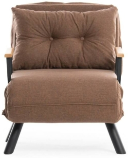 Dmora Sessel Keoni, Gepolsterter Sitz, Einzelsofa im Wohnzimmer, Stuhl mit Armlehnen, 60x78 h78 cm, Sand