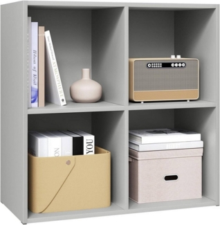Woltu Bücherregal, 1-tlg, Aufbewahrungsregal, Raumteiler Büroregal, Aktenschrank 4 Fächer