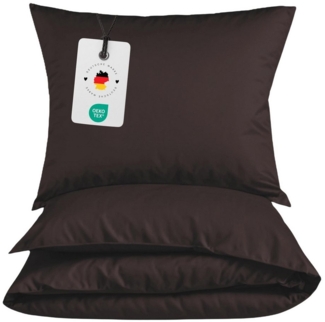 Carpe Sonno Bettwäsche Renforce Bettwäsche aus 100% Baumwolle - Uni, Renforcé, Uni Bettbezug 155x220 Braun - Extra Leicht & Oeko-Tex