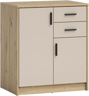 Kommode >Nelly< in Artisan Eiche Dekor / Cashmere - 74x86x50cm (BxHxT)