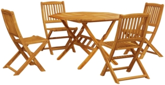 vidaXL 5-tlg. Garten-Essgruppe Klappbar Massivholz Akazie 3295249
