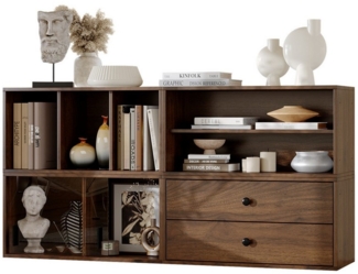 FUFU&GAGA Lowboard Modulares Aufbewahrungsregal, Braun, MDF, 60×28×40cm pro Modul