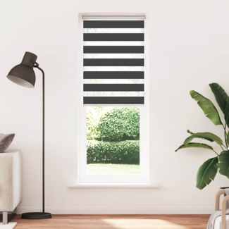 vidaXL Zebrarollo Schwarz 90x230 cm Stoffbreite 85,9 cm Polyester 4014285