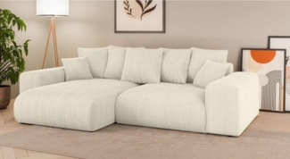 INOSIGN Ecksofa LAKESIDE mit Bettfunktion und Bettkasten, B/T/H 257/166/84 cm, L-Form, Recamiere beidseitig montierbar, Wellenunterfederung