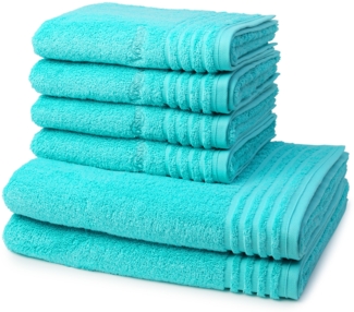 Vossen Vienna Style Supersoft 6 tlg. Frottier-Set - 4 X Handtuch (50 X 100cm), 2 X Duschtuch (67 X 140cm) - 620 g/m2 - Light azure