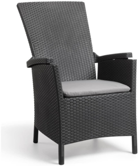 Keter Gartensessel Verstellbar Vermont Graphitgrau 238452 408948