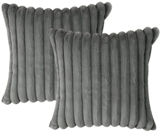 OKWISH Kissenbezüge 2er Set Flauschig Plüsch Deko Dekokissen Sofakissen Zierkissenbezüge, (2 Stück), 50x50 cm Sofakissen Couchkissen Bezug Sofa Schlafzimmer Reißverschluss