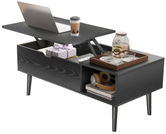 Refined Living Couchtisch Couchtisch Holz Quadratisch Höhenverstellbar Ausziehbar mit Stauraum (Sofa Stubentisch100x50cm Bewahren Sie Snacks und Kleinigkeiten auf, Esstisch mit anhebbarer Platte verstecktem Fach und großem Ablagefach), Wohnzimmertisch ...