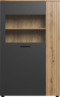 Highboard Esteban in grau und Eiche Evoke 90 x 146 cm