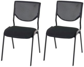 MCW Stapelstuhl H401-2 (Set, 2 St), 2er-Set, Ergonomisch geformte Rückenlehne, Fußbodenschoner