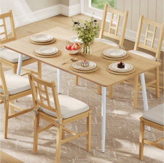 VASAGLE Esstisch Esszimmertisch Küchentisch, hitzebeständige Tischplatte, schneller Aufbau