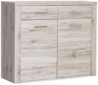 Schuhschrank Phil Sandeiche 117x93x35 cm Dielenkommode Garderobe Diele