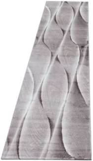 Kurzflor Teppich Paolo Läufer - 80x300 cm - Braun