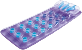 Bestway 43015 Luftmatratze Beach Bed | Aufblasbare Pool Liege 188x71 cm mit Kopflehne | Badespaß fürs Wasser (lila)