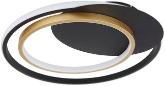 LED Deckenleuchte, gold, dimmbar, CCT-Schaltung, L 48,5 cm