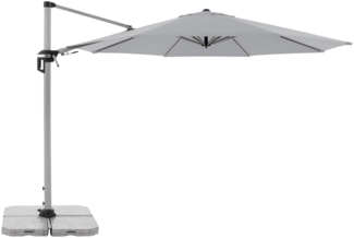 Doppler Sonnenschirm / Ampelschirm "Active Pendelschirm 370", hellgrau, Ø 370 cm