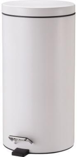 ZWINGO Tretabfalleimer 30x45 cm (D. x H) 20l Stahl weiß 30x45 cm (D. x H) 20l Stahl weiß