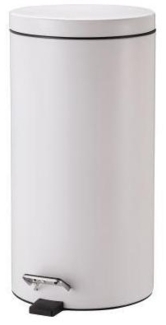 ZWINGO Tretabfalleimer 30x45 cm (D. x H) 20l Stahl weiß 30x45 cm (D. x H) 20l Stahl weiß