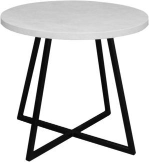 Couchtisch Rund Elesa 4 60x51x60 Holzwerkstoff Schwarz/Keramik weiß