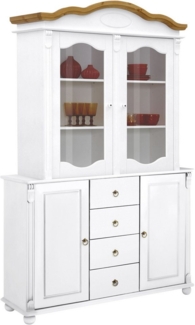 Home affaire Aufsatzschrank Tessin Vitrinen-Aufsatz, Breite 115 cm, aus massiver Kiefer, FSC®