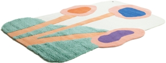 TOM TAILOR HOME Designteppich Bings Colorful Poppy, rechteckig, Höhe: 10 mm, Kurzflor, reine Wolle, modernes Design, abstrakte Blumen