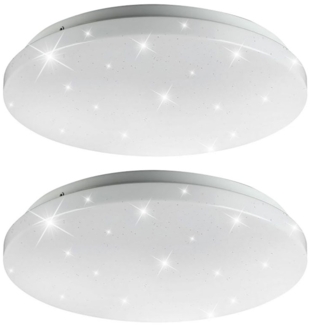 2er Set LED Deckenleuchte, Sterneneffekt, CCT, weiß, D 50 cm
