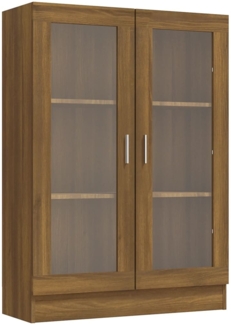 vidaXL Vitrinenschrank Braun Eiche-Optik 82,5x30,5x115cm Holzwerkstoff 815620