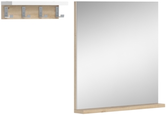 Badezimmerspiegel Henri Weiß 50 x 51.6 cm mit Regal Vicco