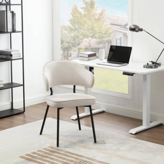 Woltu Polsterstuhl (1 St), mit Rückenlehne Armlehnen Metallbeinen