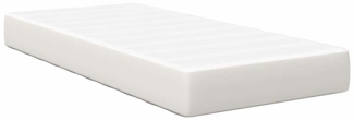 vidaXL Bettmatratze mit Matratze Creme 90 x 200 cm Stoff 42008268