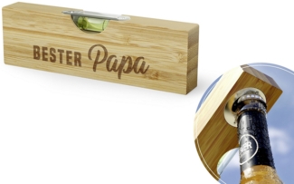 Wasserwaage mit Flaschenöffner Bierbuddy Geschenk la vida Bester Papa 3937551
