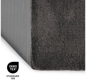 OTTO home Badematte Neele, Höhe 20 mm, rutschhemmend beschichtet, schnell trocknend, Polyester, rechteckig, Badteppich, getuftet, modern, Uni, antirutsch, flauschig, hochflor