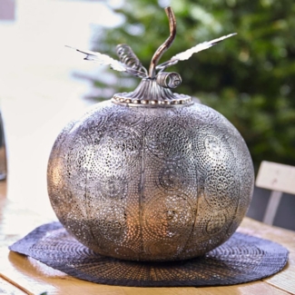 Luxform LED Gartenleuchte Antik Gartenlicht Kürbis Deko Leuchte Pumpkin 24 LED Solar, LED fest integriert