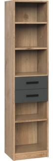 Regal Lakewood / Liverpool, Holzwerkstoff, Holzfarben, 47 x 198 x 38 cm