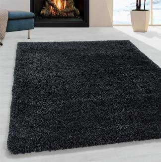 Soft-Shaggy Teppich FLUFFY ANTHRAZIT 120 X 170cm Rechteck