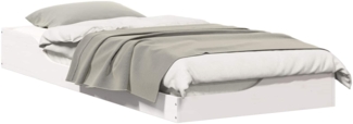 vidaXL Bettrahmen Weiß 90 x 210 cm Massives Kiefernholz 873404