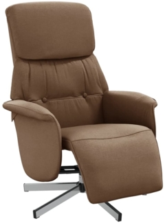 vidaXL Relaxsessel mit Fußteil Braun Stoff 356660