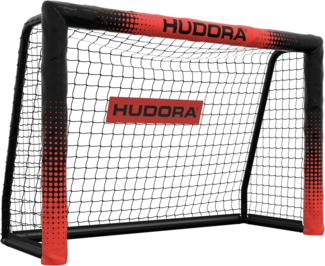 Hudora 'Pro Tect 120 Advanced' Fußballtor, Stahlrohrrahmen mit EPE-Schaumstoff ummantelt, Schwarz / Rot, 120x80 cm